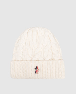 Moncler Grenoble Біла шапка з вовни K20983B00013M1172