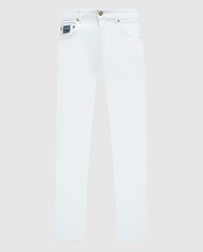 Versace Jeans Couture Білі джинси з патчем логотипа 76GAB5S0CEW01
