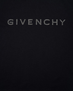 Givenchy Детская черная футболка с логотипом H30429612