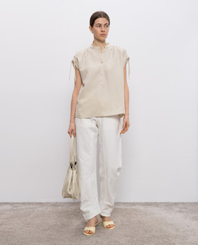 Jil Sander Белые джинсы с логотип патч J04KA0115J46463