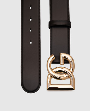 Dolce&Gabbana Черный кожаный ремень с логотипом BE1446AW576