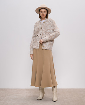 Ermanno Scervino Бежевый кардиган с шерстью и кашемиром D455D302NFN