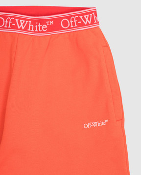 Off-White Дитячі помаранчеві спортивні штани з логотипом OGCH009S25FLE001