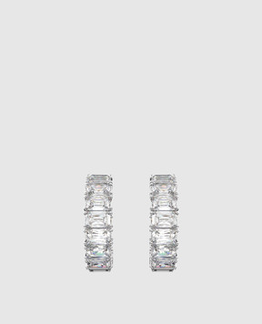 Swarovski Серебристые серьги Matrix с кристаллами 5612673