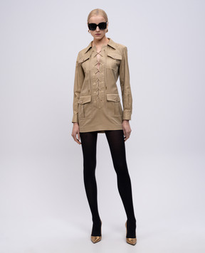 Tom Ford Блуза SAFARI кольору хакі з шовком AB3452FAX1215