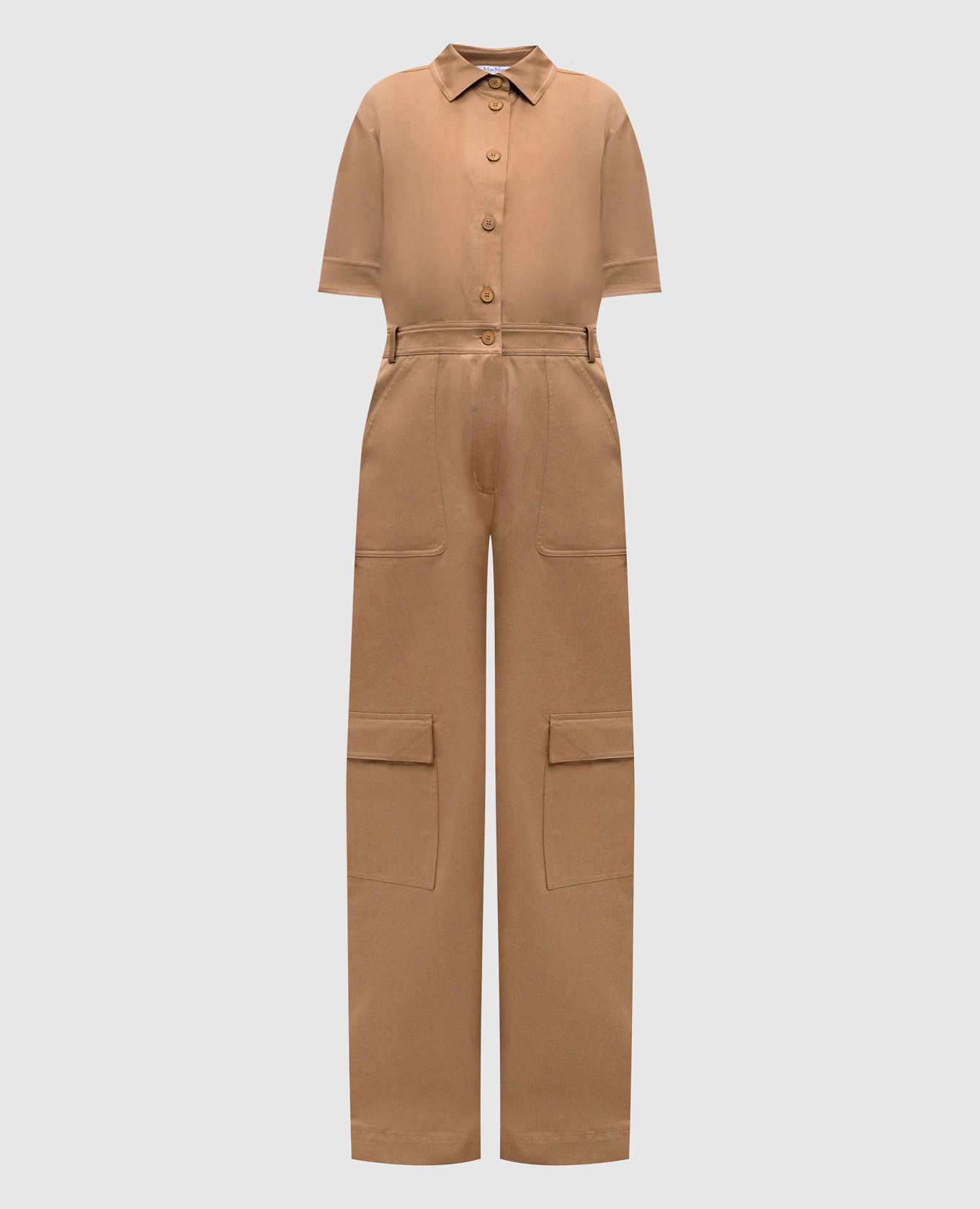 

Бежевый комбинезон FILIPPO со вставками из кожи, Комбинезоны