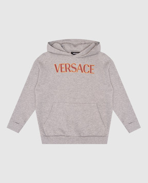 Versace Детское серое худи с логотипом 10206441A14889