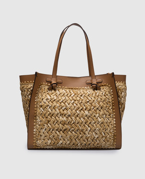 Gianni Chiarini Бежевая плетеная сумка-тоут. BS11710COMMTSCY