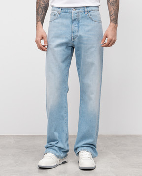 Off-White Блакитні джинси Diagonal Fresco OMYA18JS25DEN001