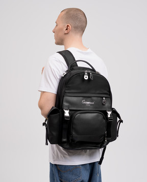 Sprayground Дитячий чорний рюкзак з логотипом 910B7018NSZ