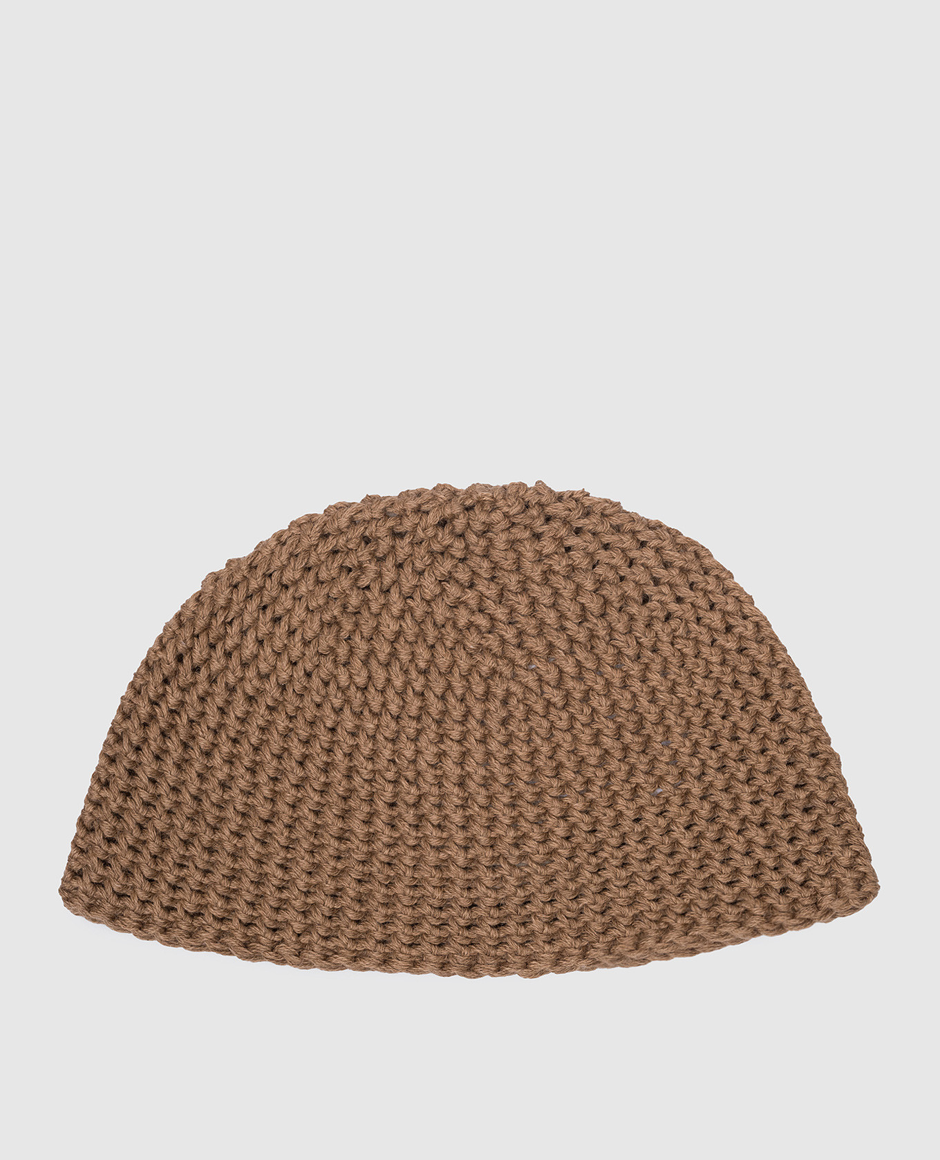 

Коричневая шапка ажурной вязки из шерсти верблюда, Коричневый, Шапки