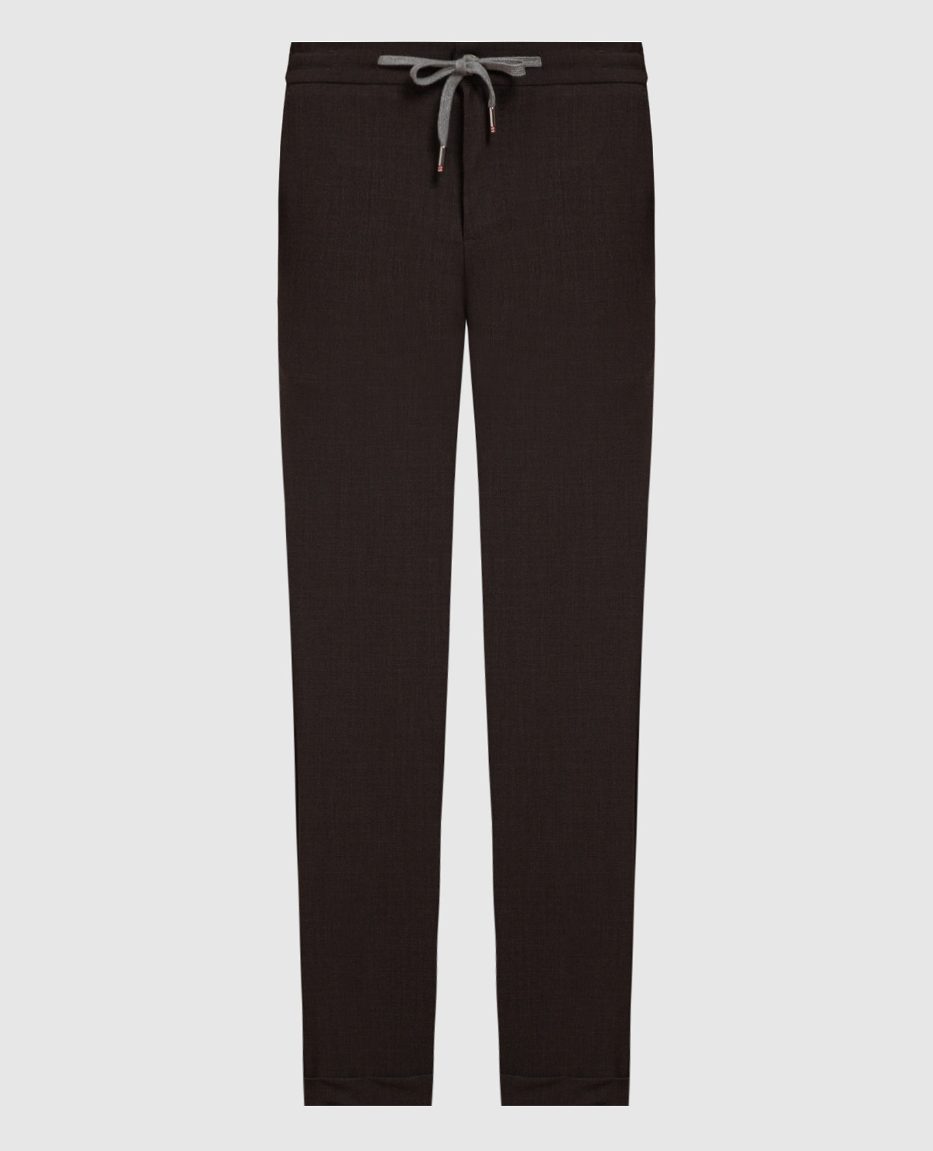 CARACCIOLO brown wool trousers