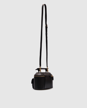 Balmain Чорна шкіряна сумка B-Buzz EN1BH952LSLX