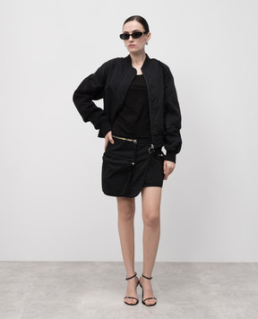 Helmut Lang Черный бомбер с логотипом P03HW102