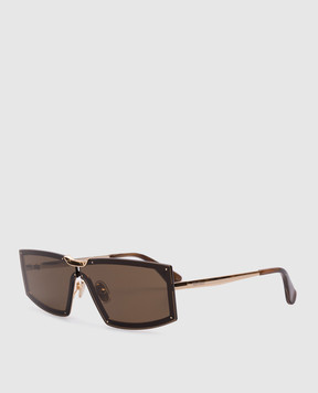 Max Mara Золотые солнцезащитные очки MILLER MILLER1