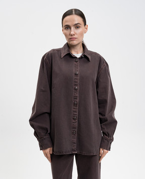 Magda Butrym Коричнева джинсова сорочка DENIM01SHIRT301725