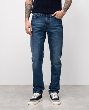 ISAIA Синие джинсы с логотип патч DCRZ07DJ132