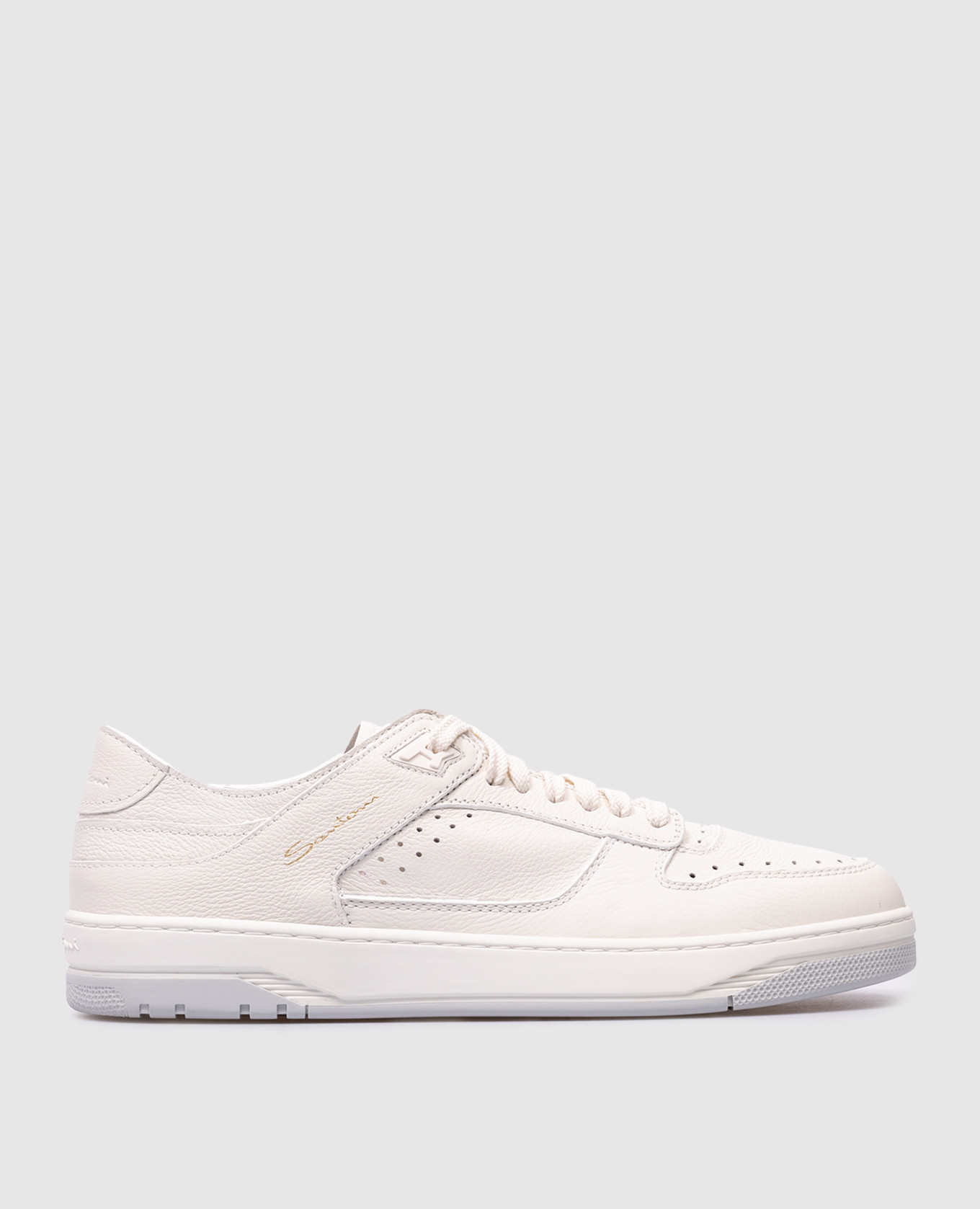 Sneak-Air White Leather Sneakers