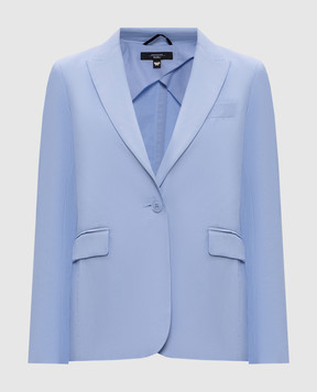 Max Mara Weekend Блакитний жакет QUITO з льоном QUITO