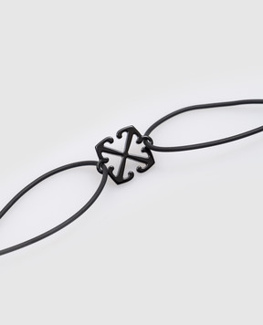 Off-White Чорний браслет Arrow OMOA10AC99MET001