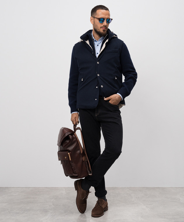 Brunello Cucinelli Синий жилет из шерсти MM4631775 изображение 2