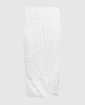 Jil Sander Белая ажурная юбка J02MA0194JTN332