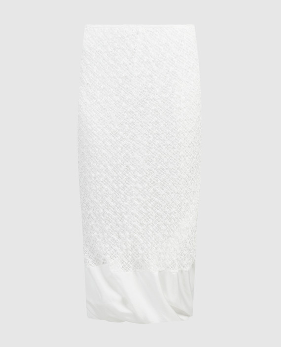 Белая ажурная юбка