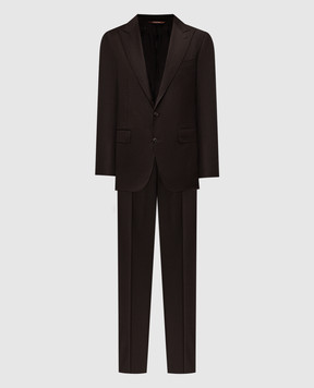 Canali Коричневый костюм из шерсти AX01199E1528650