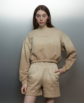 Woolrich Бежевий світшот з вишивкою логотипа CFWWSW0132FRUT3696
