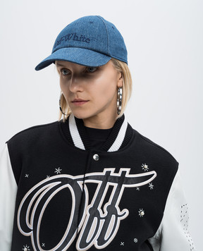 Off-White Синя кепка Bksh з вишивкою логотипа OWLB045F24DEN001