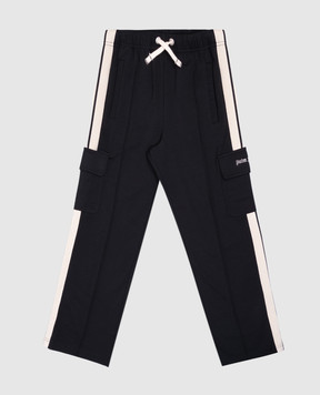 Palm Angels Дитячі чорні спортивні штани з лампасами PBCJ008S25FLE00112+