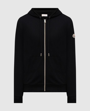 Moncler Черная спортивная куртка с логотипом K10918G0004489AWU