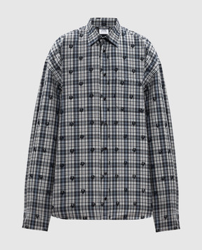 Vetements Серая куртка в стиле рубашки в клетку UA66SH460Nm