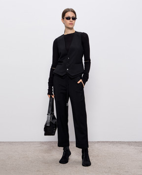 Ann Demeulemeester Чорний джемпер Lyell з вовни з довгими рукавами B0012283KN043