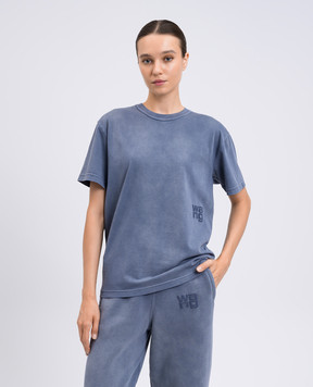 Alexander Wang Синя футболка з логотипом 4CC3241520