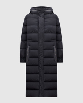 Peserico Черный пуховик с цепочкой мониль S24035K6957