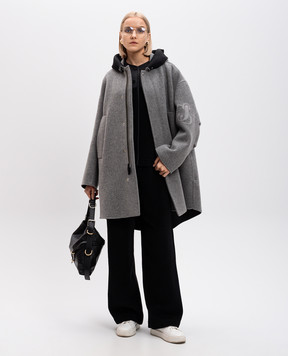 Jil Sander Серое пальто из шерсти J40AA0120J40020