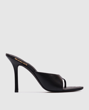 Alexander Wang Черные кожаные мюли Lucienne с логотипом 30125S010
