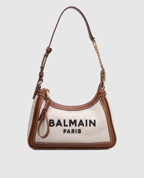 Balmain Бежевая сумка-хобо B-Army с вышивкой логотипа EN1BT743TCFE