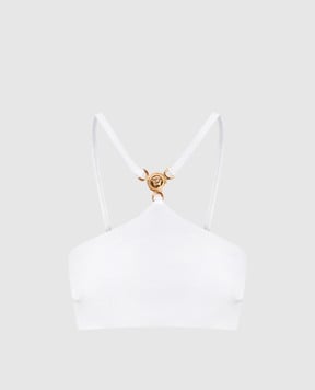Versace Білий ліф від купальника з емблемою 10122291A08812