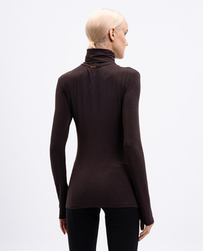 Twinset Коричневий гольф з логотипом 252LI2WAA