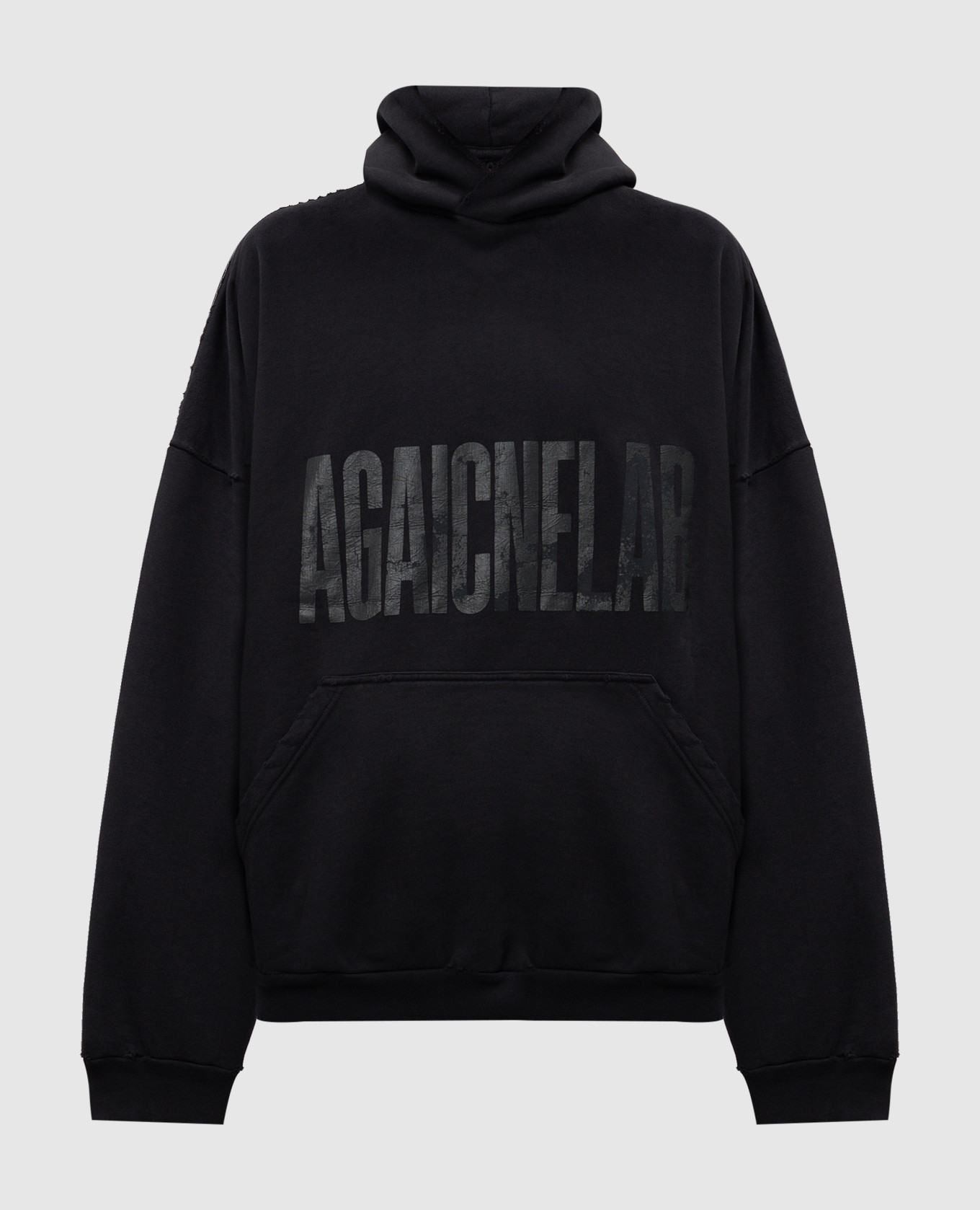 

Серые худи Agaicnelab с эффектом потертости, Серый, Худи