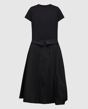 Juun.j Чорна сукня подвійної конструкції JW4571W565