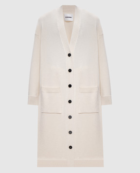 Jil Sander Білий кардиган з вовни та кашеміру J02HP0028J14726
