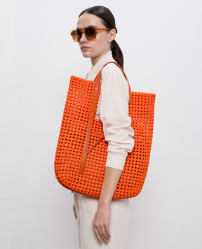 Gianni Chiarini Помаранчева плетена сумка-тоут AVA BS11568WVNG