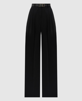 Max Mara Чорні штани NEOTTIA з защипами NEOTTIA