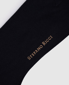 Stefano Ricci Сині шкарпетки з шовком P062RI0006P062RI