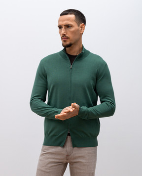 ISAIA Зеленый кардиган из шерсти MG8019YP005