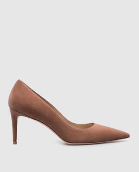 Stuart Weitzman Бежеві замшеві човники Stuart 75 Pump S7009