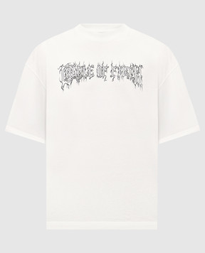 Vetements Белая футболка с контрастным принтом UCF76TR100I
